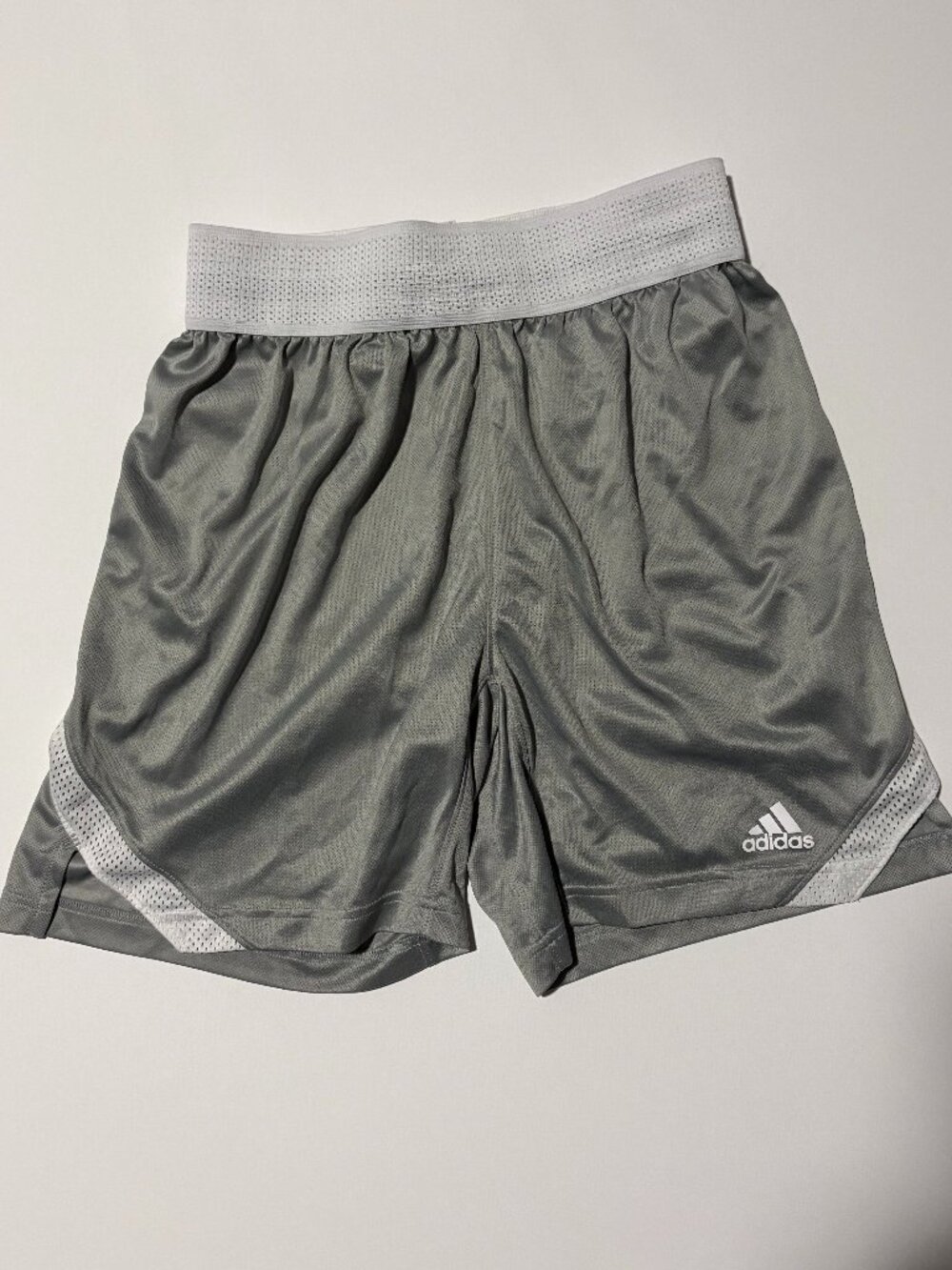 Adidas Player ID Shorts Men’s M Gray Basketball Athletic Gym Training Drawstring